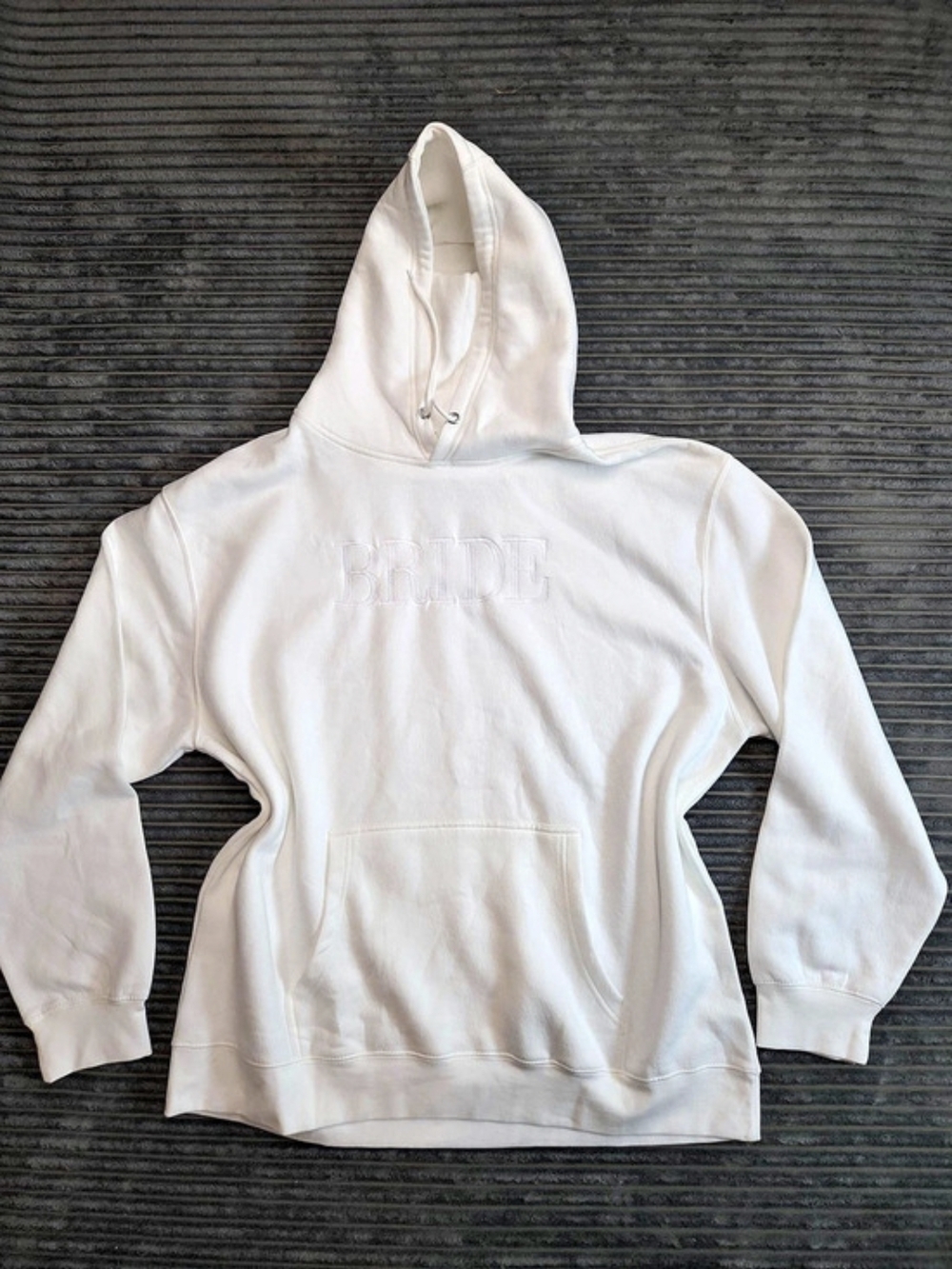 BRIDE Embroidered Hoodie White 3XL Like New